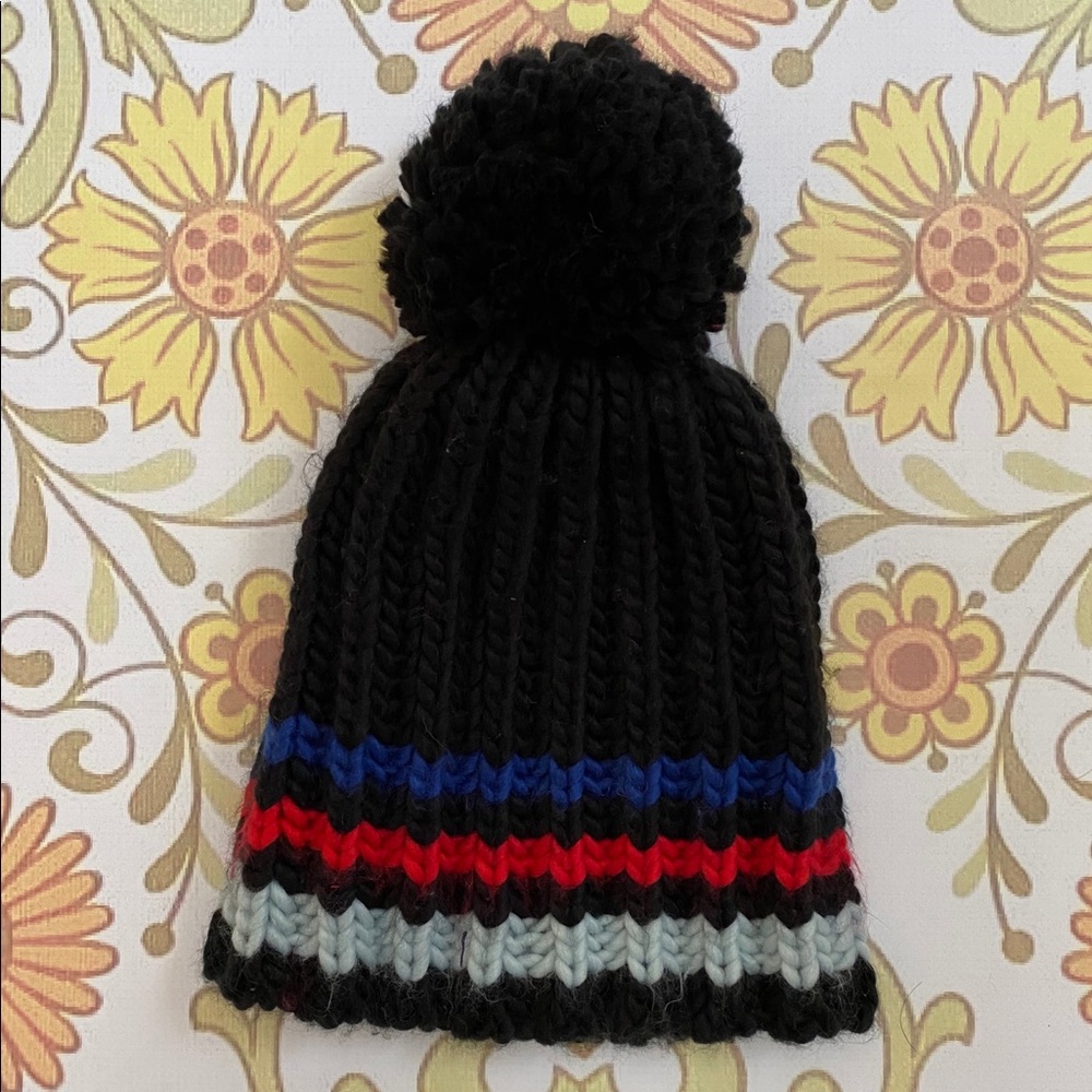 NWOT express beanie toboggan puff ball hat